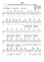 吉他谱《父亲》- 全曲入门版伴奏曲谱 - 国语版 - 拍子4/4拍 - 选调C调 - 筷子兄弟六线谱_微谱库