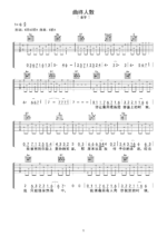 《曲终人散》吉他曲谱G调编配 - 张宇 - 国语吉他谱 - 歌曲原调G调_微谱库
