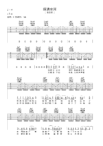 吉他谱《探清水河》- 全曲入门版伴奏曲谱 - 国语版 - 拍子4/4拍 - 选调C#调 - 张云雷六线谱_微谱库