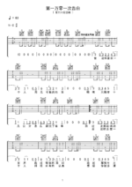 夏日入侵企画歌曲《第一万零一次告白》C调吉他谱 - 六线谱(弹唱谱) - 原调C调 - 中级六线谱_微谱库