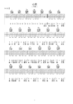 吉他谱《心愿 四个女生》- 全曲入门版伴奏曲谱 - 国语版 - 拍子4/4拍 - 选调D调 - 四个女生六线谱_微谱库