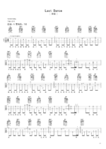 纯数字指弹《Last Dance》吉他谱 - 选用G调指法编配 - 中级谱子 - 六线谱(独奏/指弹谱)_微谱库