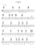 方大同歌曲《Love Song》C调吉他谱 - 六线谱(弹唱谱) - 原调C调 - 中级六线谱_微谱库