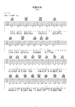 吉他谱《书香年华》- 全曲入门版伴奏曲谱 - 国语版 - 拍子4/4拍 - 选调F调 - 许嵩六线谱_微谱库