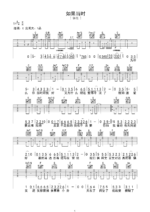 吉他谱《如果当时》- 全曲入门版伴奏曲谱 - 国语版 - 拍子4/4拍 - 选调C调 - 许嵩六线谱_微谱库
