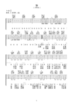 《耿》吉他曲谱C调编配 - 汪苏泷 - 国语吉他谱 - 歌曲原调C调_微谱库