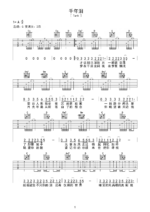 吉他谱《千年泪》- 全曲入门版伴奏曲谱 - 国语版 - 拍子4/4拍 - 选调G调 - TANK六线谱_微谱库