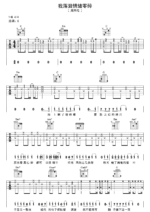 《我落泪情绪零碎》吉他曲谱C调指法编配 - 原调C调 - 变调夹Capo=0 - 初级六线谱_微谱库