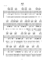 周杰伦中级版吉他谱《晴天》- 编配选调C调 - 中级高清六线谱_微谱库