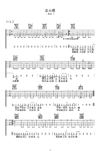 《去大理》吉他曲谱D调指法编配 - 原调D调 - 变调夹Capo=0 - 初级六线谱_微谱库