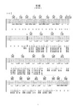吉他谱《长城》- 全曲入门版伴奏曲谱 - 国语版 - 拍子4/4拍 - 选调C调 - BEYOND六线谱_微谱库