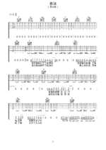 葛东琪歌曲《悬溺》E调吉他谱 - 六线谱(弹唱谱) - 原调E调 - 初级六线谱_微谱库